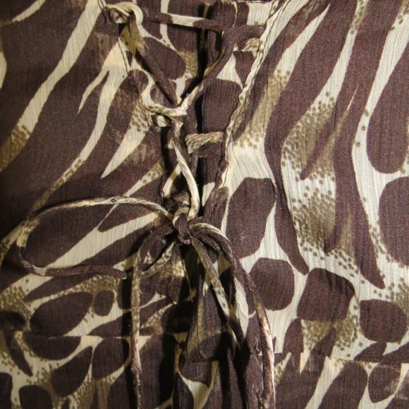JENDI - animal boho print style top - size large. - Picture 3 of 5